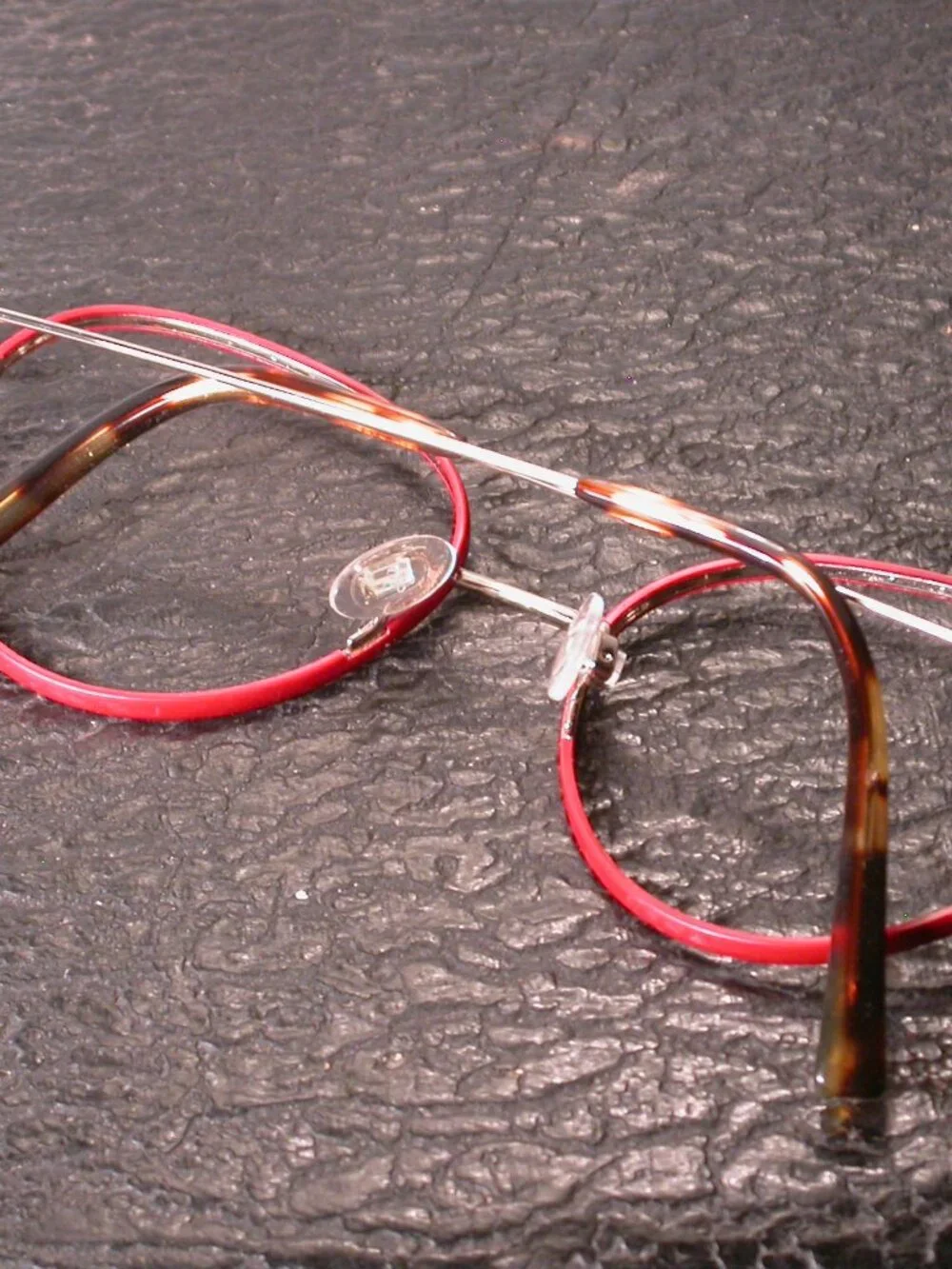 Warby Parker Arlen Red and Gold Round Tortoise Eyeglasses Frames